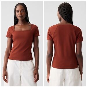 GAP Terracotta Short Sleeve Top